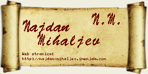 Najdan Mihaljev vizit kartica
